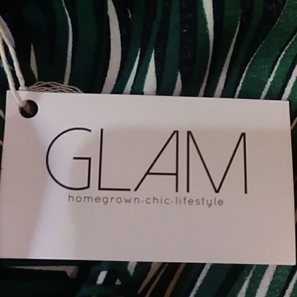 GLAM kimono one size fits most , black green,and white tropical leaves print - Picture 12 of 12